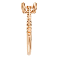 RI-2104 Rose Gold Ring UNSET - Side View