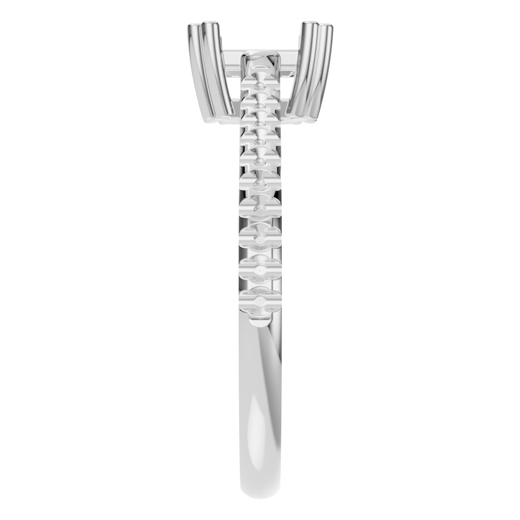 RI-2104 White Gold Ring UNSET - Side View