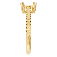 RI-2104 Yellow Gold Ring UNSET - Side View