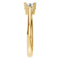 RI-2234 Yellow Gold Ring SET - Side View