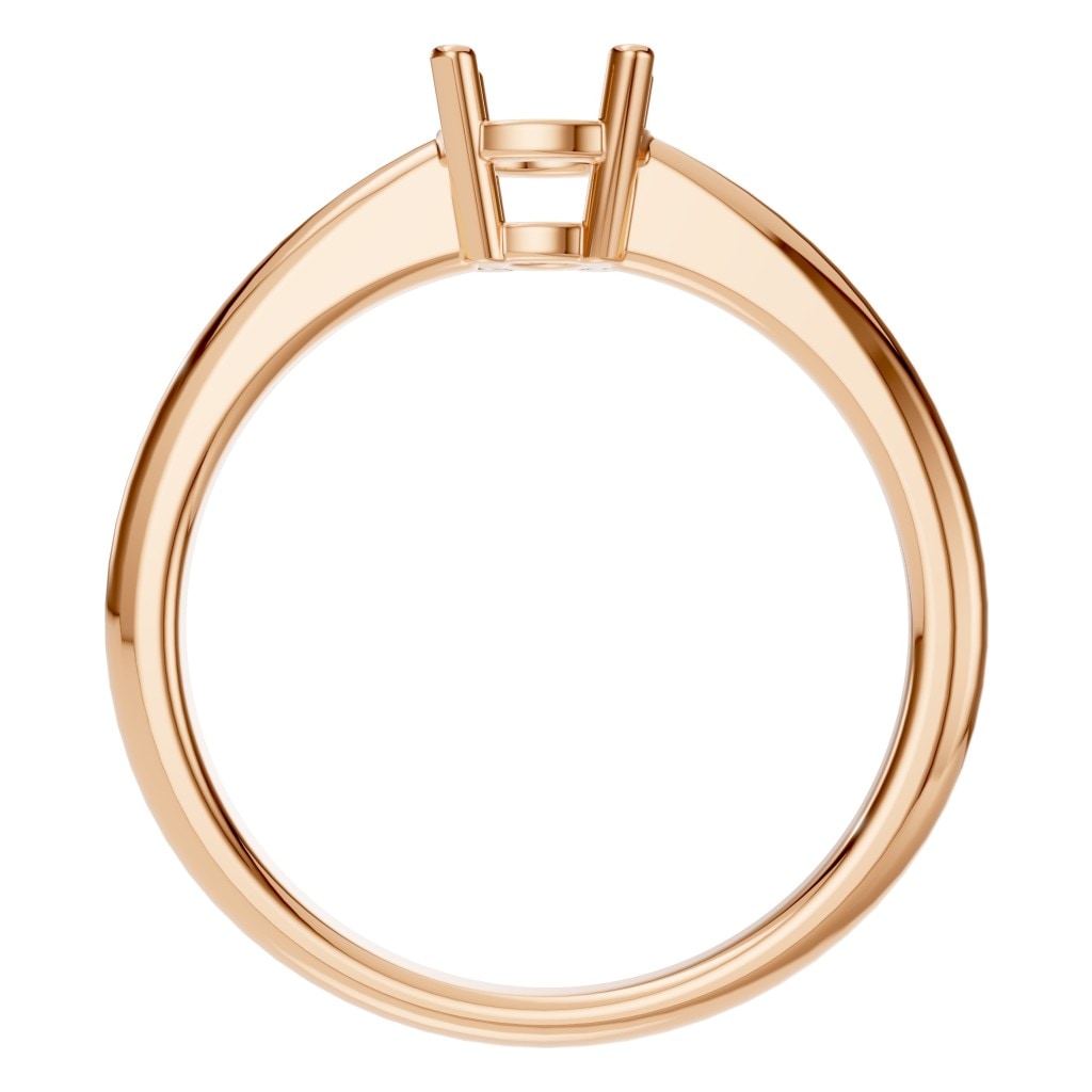 RI-2234 Rose Gold Ring UNSET - Top View
