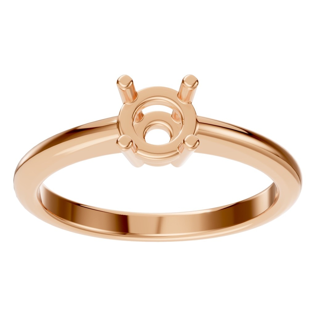 RI-2234 Rose Gold Ring UNSET - Front View