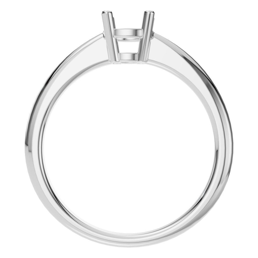 RI-2234 White Gold Ring UNSET - Top View