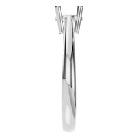 RI-2234 White Gold Ring UNSET - Side View