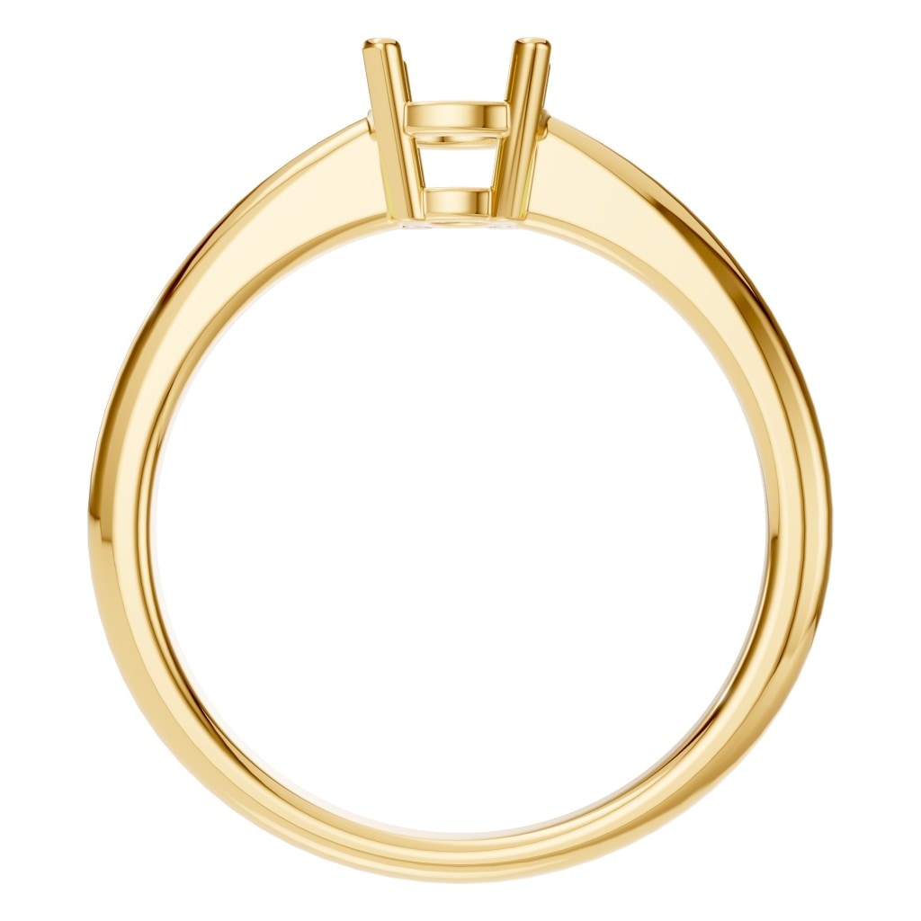 RI-2234 Yellow Gold Ring UNSET - Top View