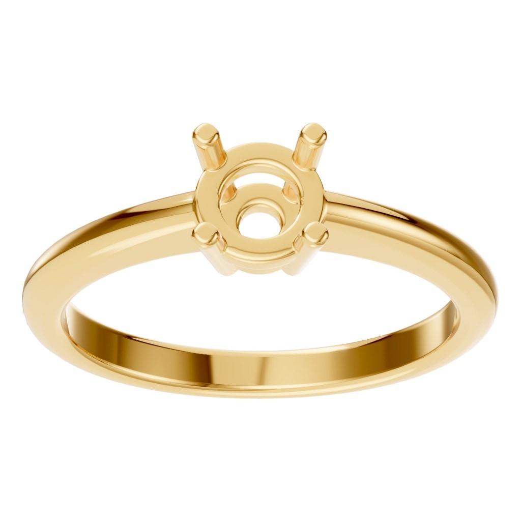 RI-2234 Yellow Gold Ring UNSET - Front View