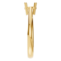RI-2234 Yellow Gold Ring UNSET - Side View