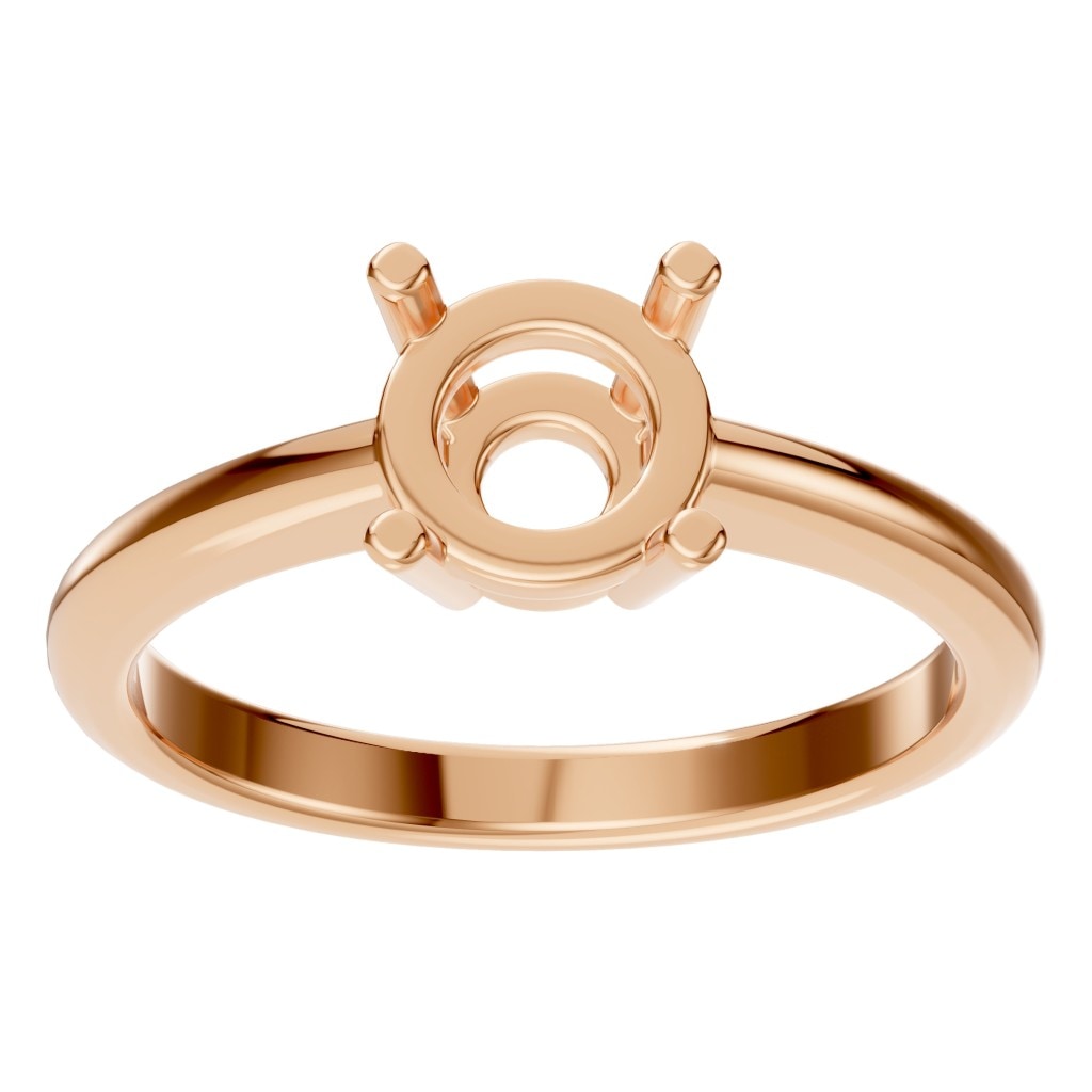 RI-2234 Rose Gold Ring UNSET - Front View
