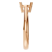 RI-2234 Rose Gold Ring UNSET - Side View