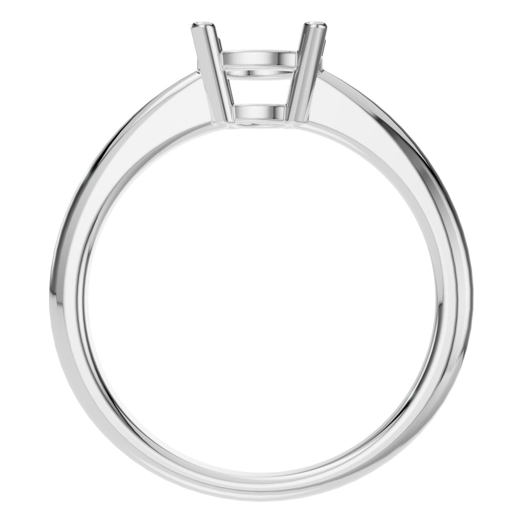 RI-2234 White Gold Ring UNSET - Top View