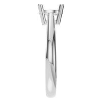 RI-2234 White Gold Ring UNSET - Side View