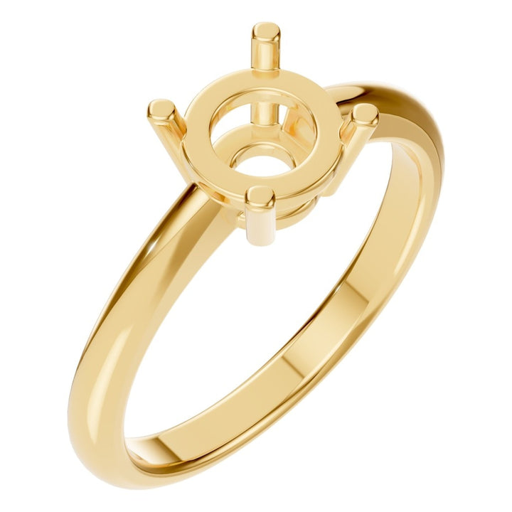 Solitaire Ring Mounting - Round 6.00-7.00mm