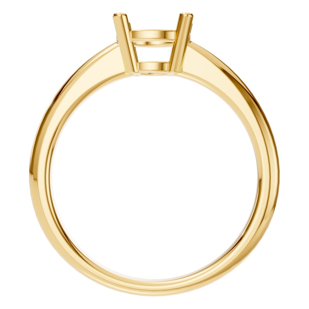 RI-2234 Yellow Gold Ring UNSET - Top View