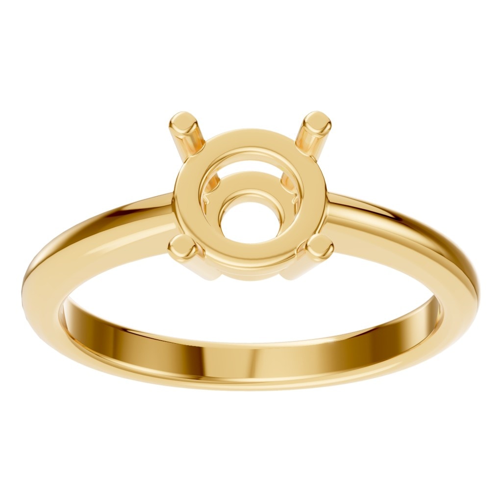 RI-2234 Yellow Gold Ring UNSET - Front View