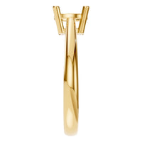 RI-2234 Yellow Gold Ring UNSET - Side View