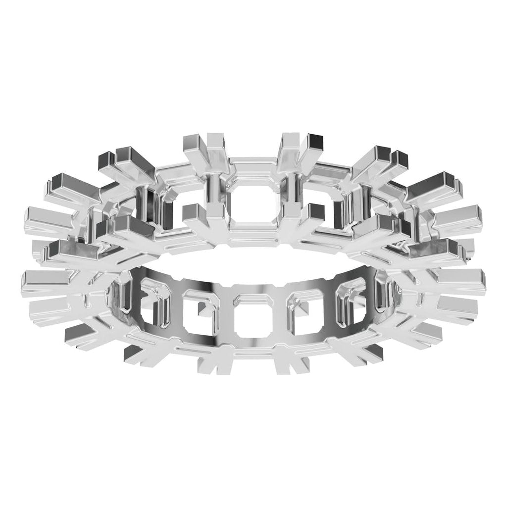 RI-2284 White Gold Ring UNSET - Front View