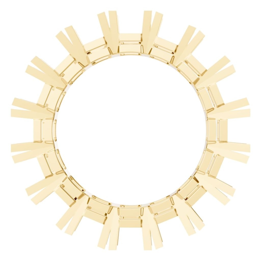 RI-2284 Yellow Gold Ring UNSET - Top View