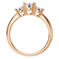 RI-2290 Rose Gold Ring SET - Top View