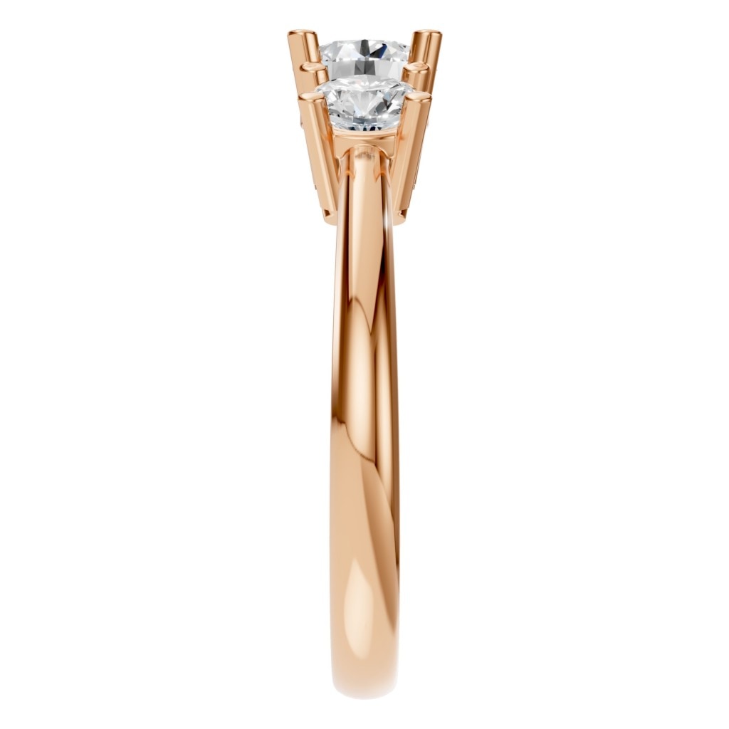 RI-2290 Rose Gold Ring SET - Side View