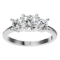 RI-2290 White Gold Ring SET - Front View