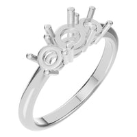 RI-2290 White Gold Ring UNSET - Main View