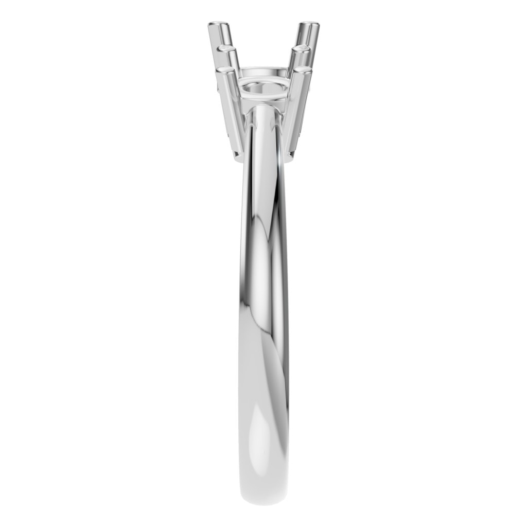 RI-2290 White Gold Ring UNSET - Side View