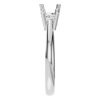 RI-2290 White Gold Ring UNSET - Side View