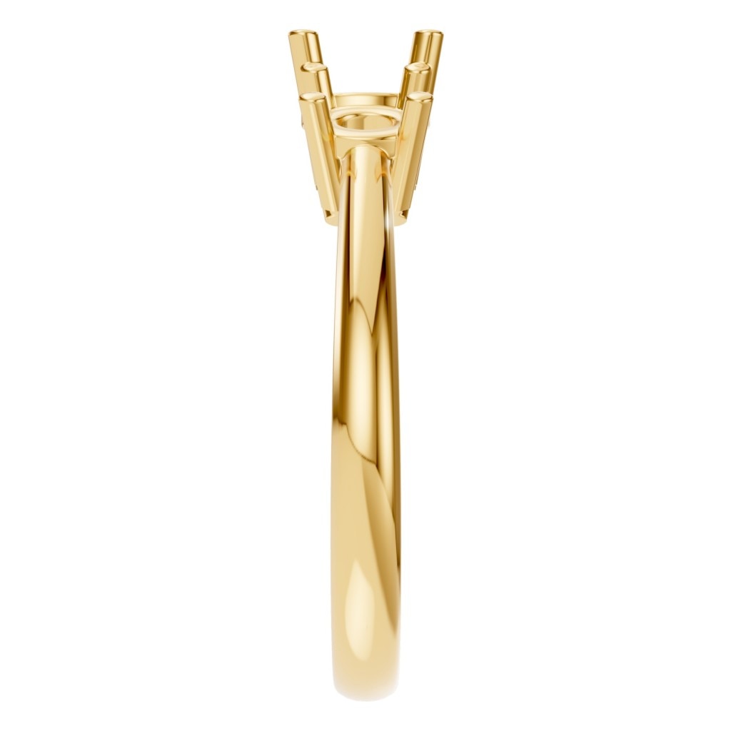 RI-2290 Yellow Gold Ring UNSET - Side View