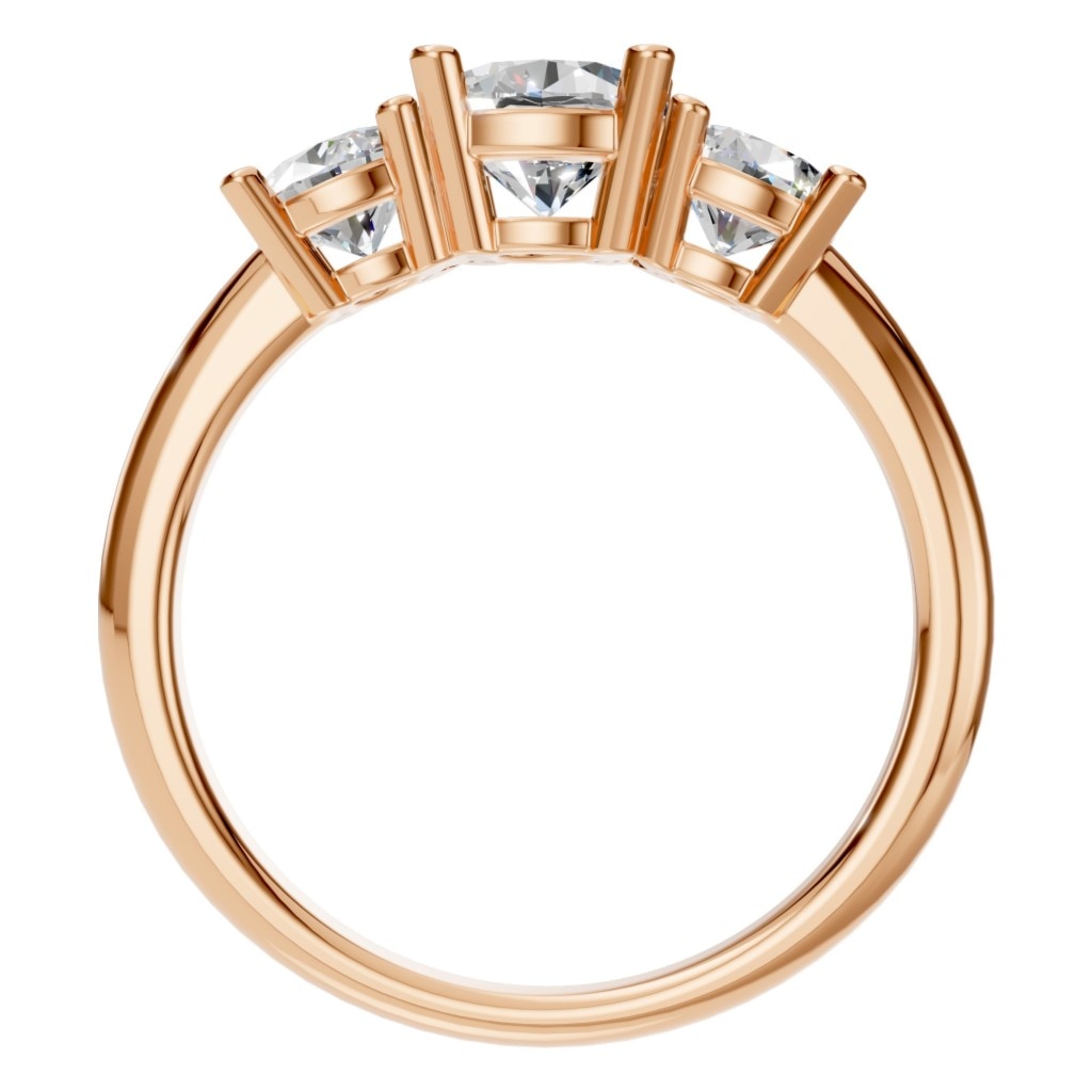 RI-2290 Rose Gold Ring SET - Top View