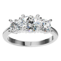 RI-2290 White Gold Ring SET - Front View