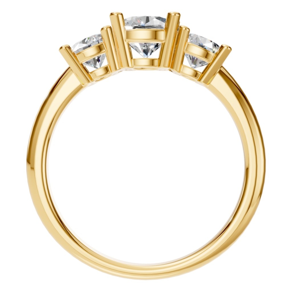 RI-2290 Yellow Gold Ring SET - Top View