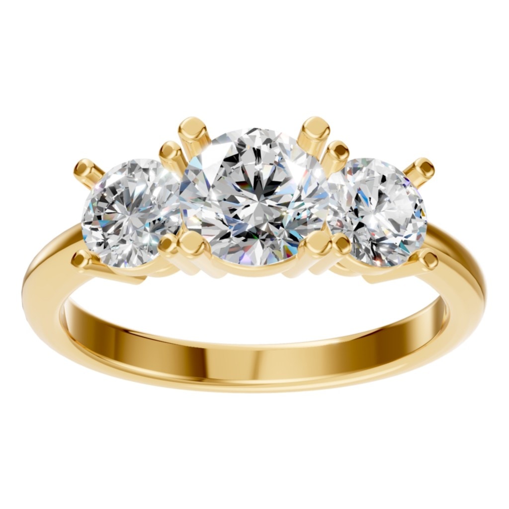 RI-2290 Yellow Gold Ring SET - Front View