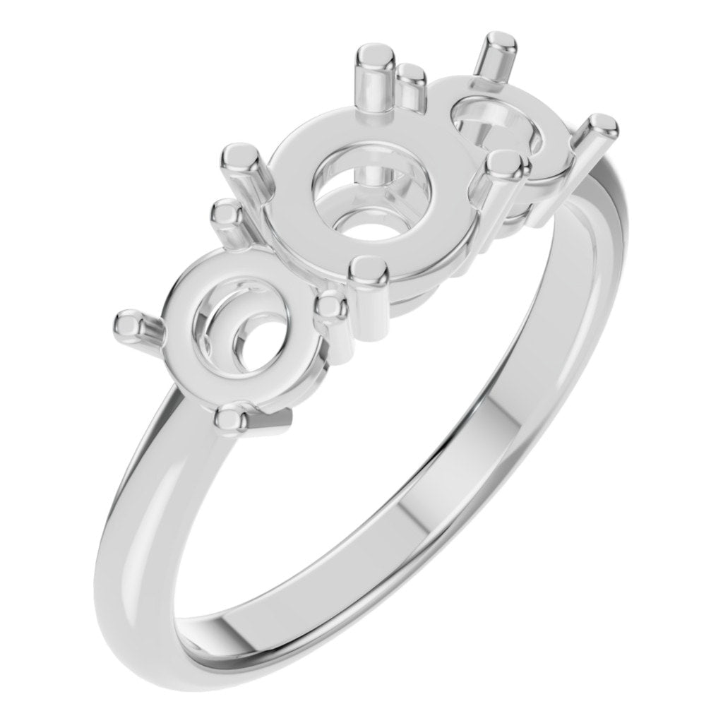 RI-2290 White Gold Ring UNSET - Main View