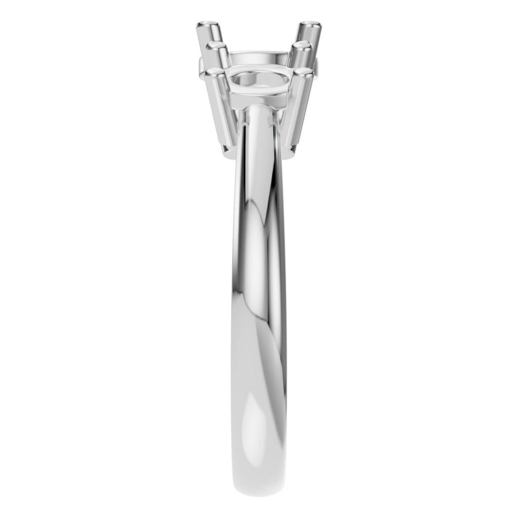 RI-2290 White Gold Ring UNSET - Side View