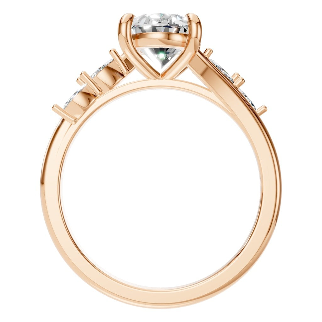 RI-2368 Rose Gold Ring SET - Top View
