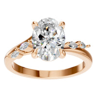 RI-2368 Rose Gold Ring SET - Front View