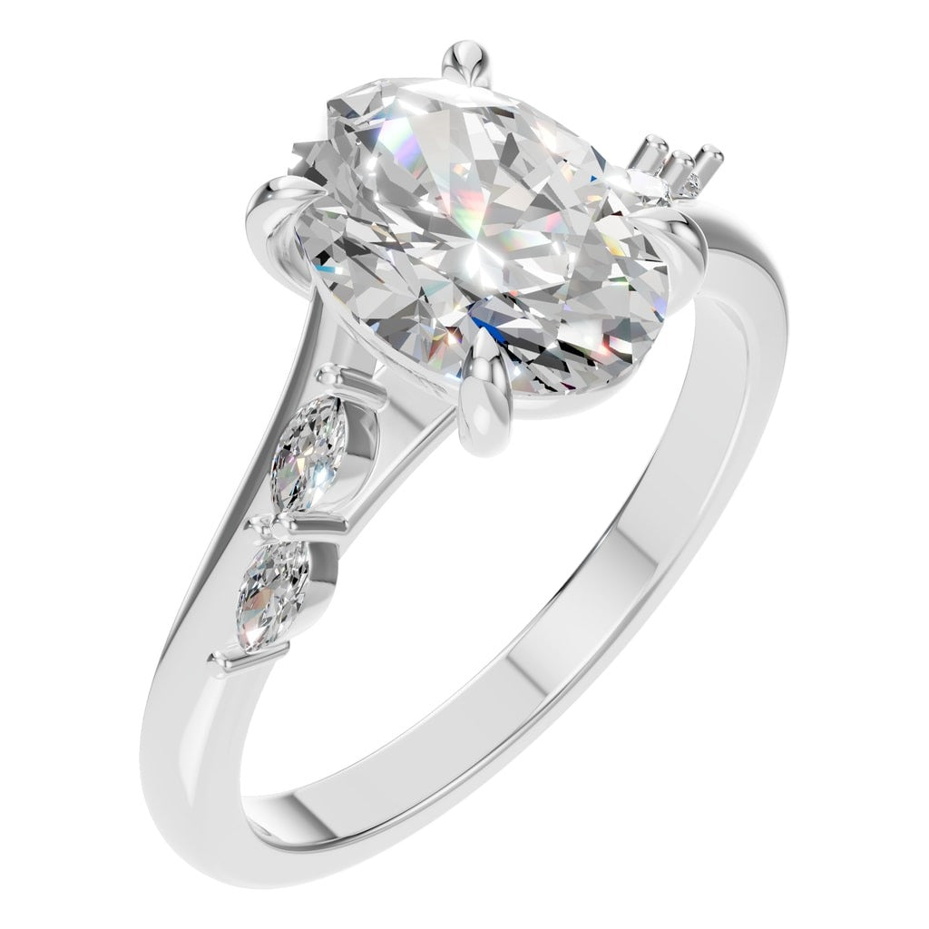 RI-2368 White Gold Ring SET - Main View
