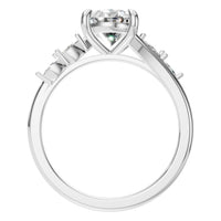 RI-2368 White Gold Ring SET - Top View