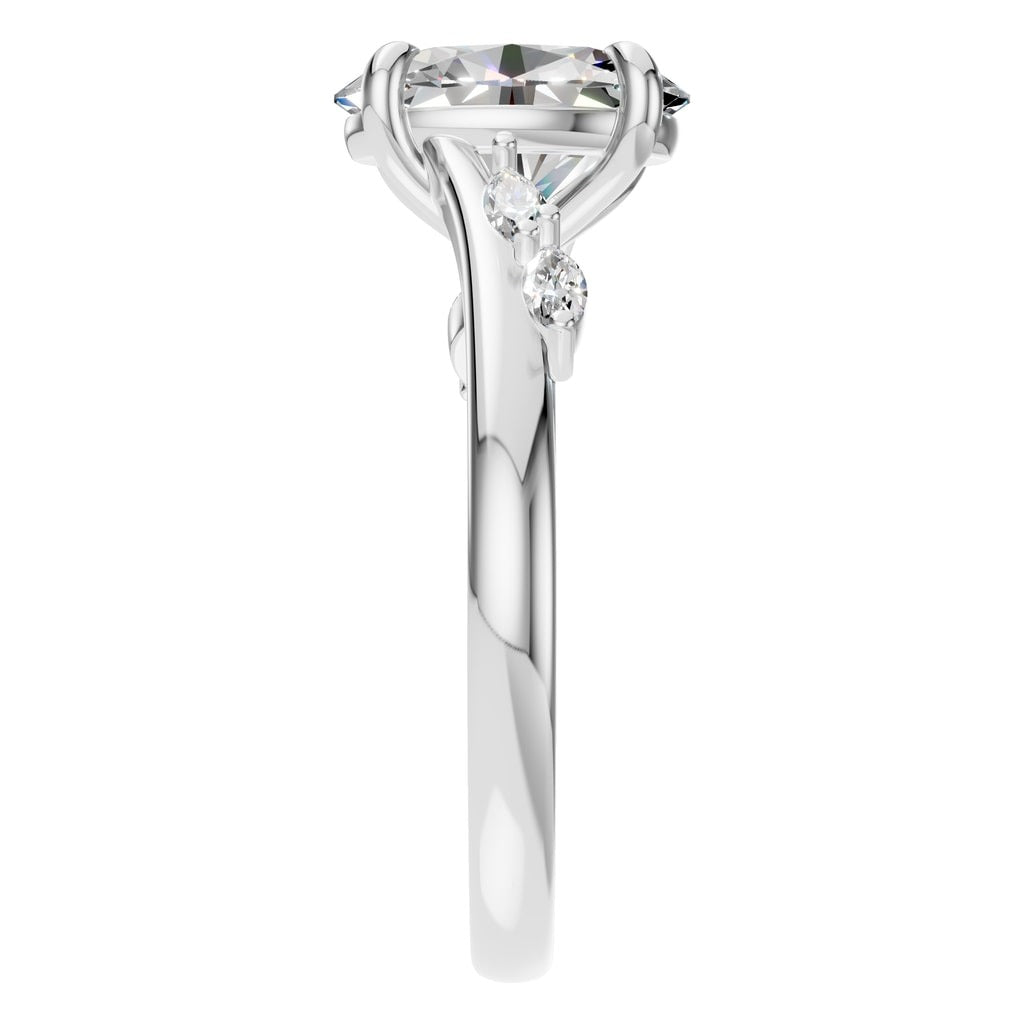 RI-2368 White Gold Ring SET - Side View