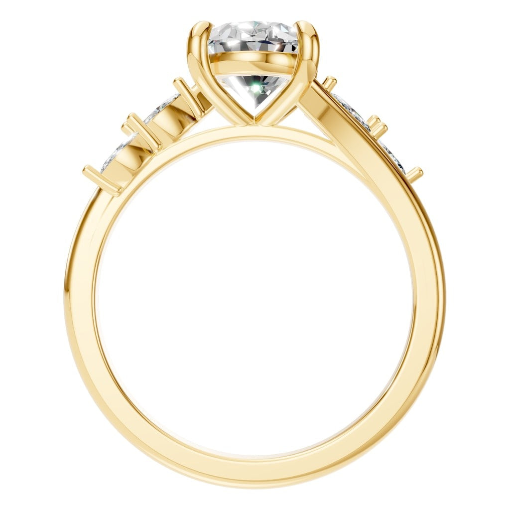 RI-2368 Yellow Gold Ring SET - Top View