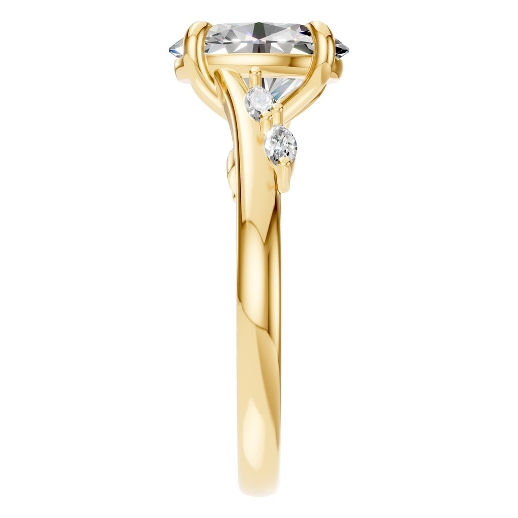 RI-2368 Yellow Gold Ring SET - Side View