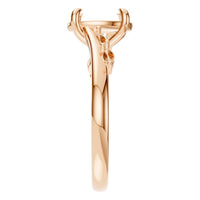 RI-2368 Rose Gold Ring UNSET - Side View