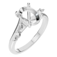 RI-2368 White Gold Ring UNSET - Main View