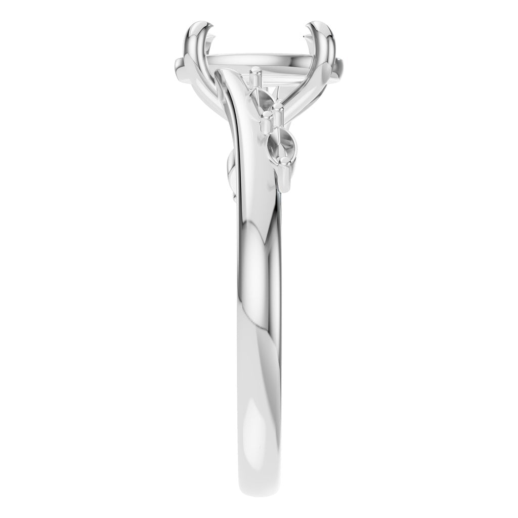 RI-2368 White Gold Ring UNSET - Side View