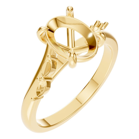 RI-2368 Yellow Gold Ring UNSET - Main View