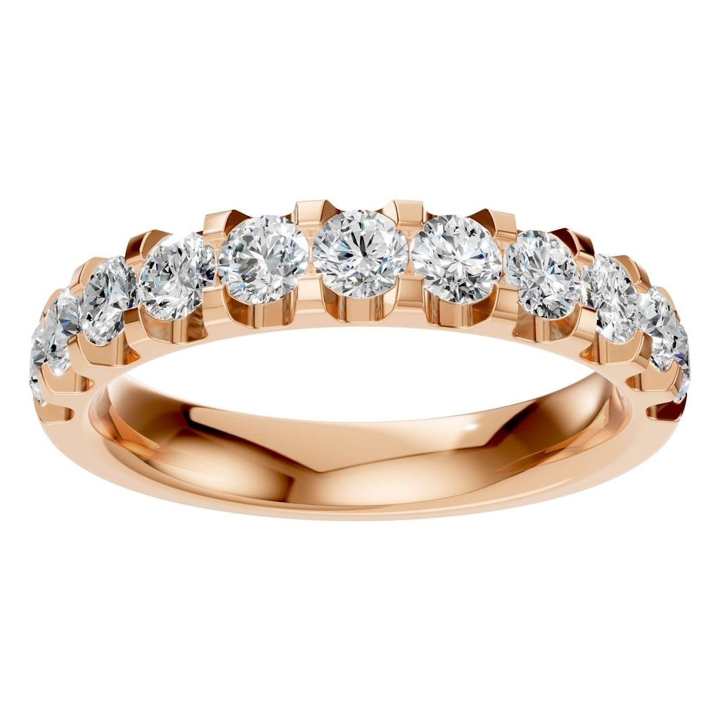 RI-2386 Rose Gold Ring SET - Front View