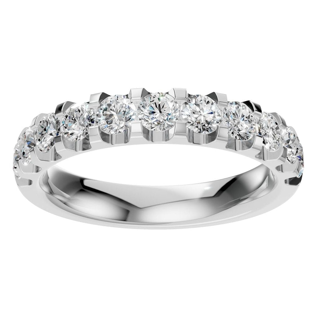 RI-2386 White Gold Ring SET - Front View