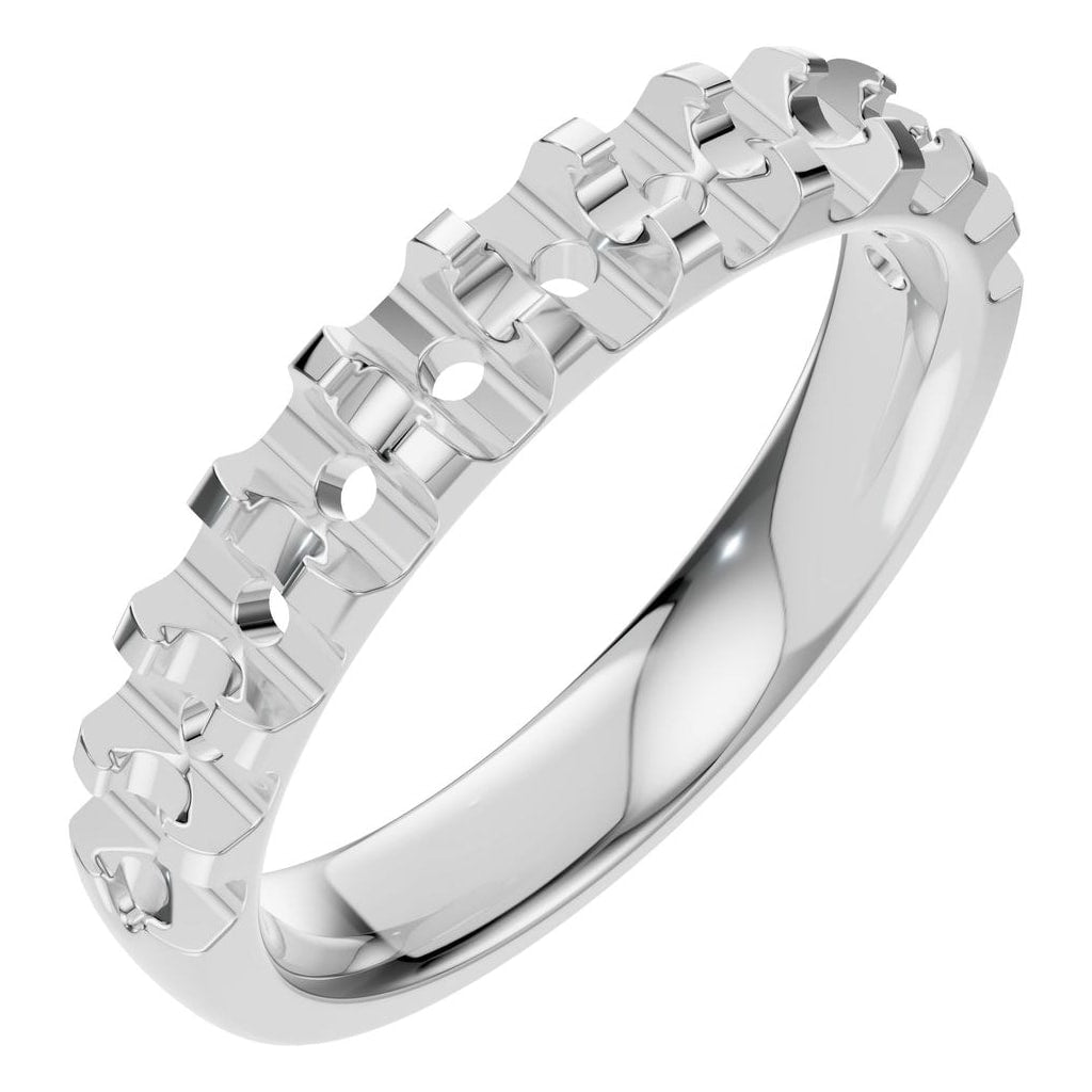 RI-2386 White Gold Ring UNSET - Main View