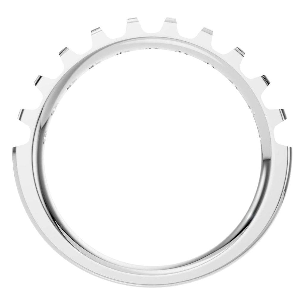 RI-2386 White Gold Ring UNSET - Top View