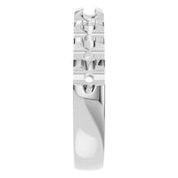 RI-2386 White Gold Ring UNSET - Side View